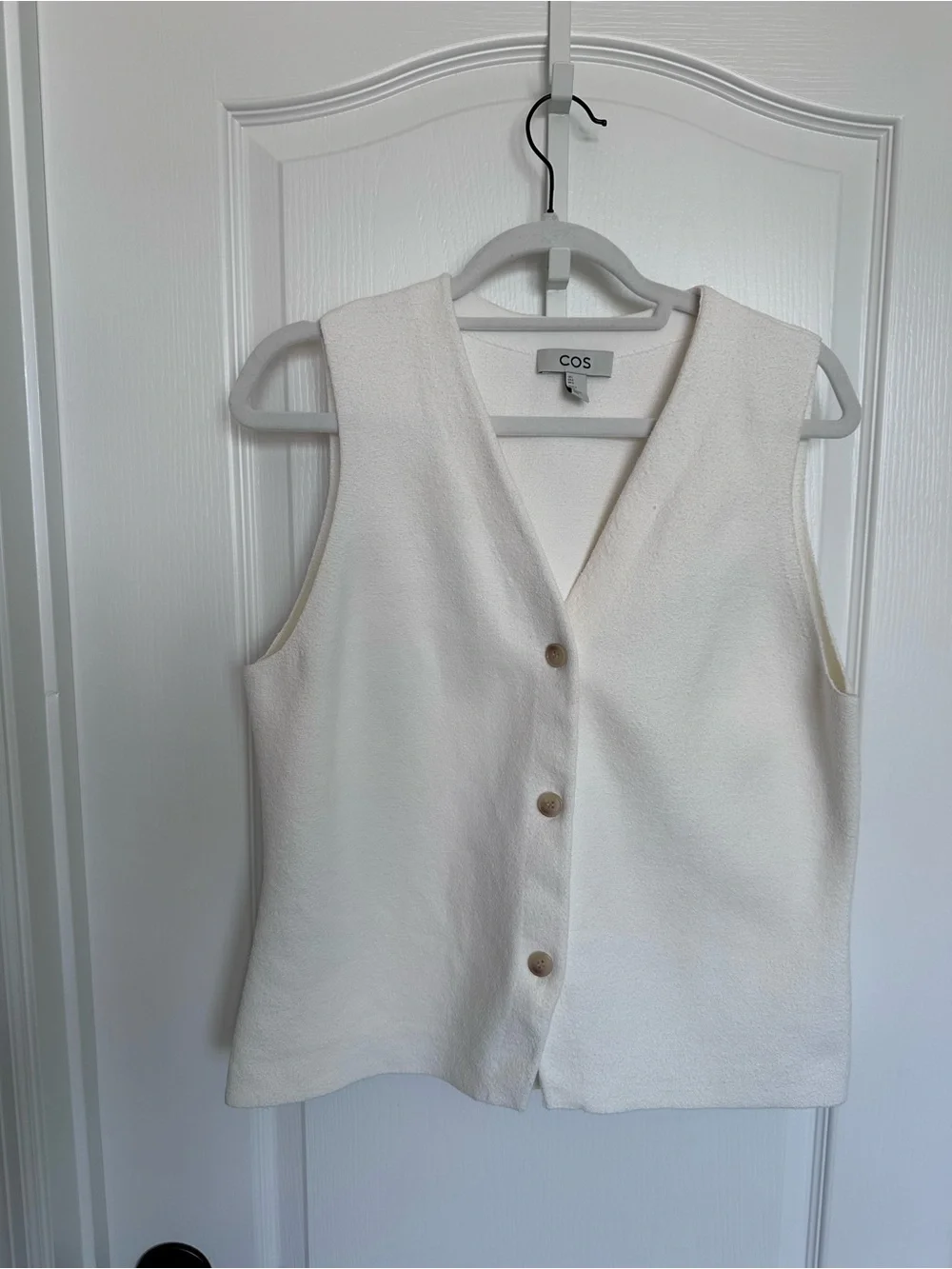 COS Off-White Knit Vest with Subtle Texture - Picture 2 of 4